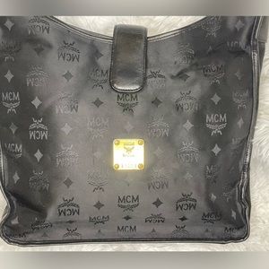 EUC AUTHENTIC MCM Black Monogram Visetos Hobo W/ Dust Bag